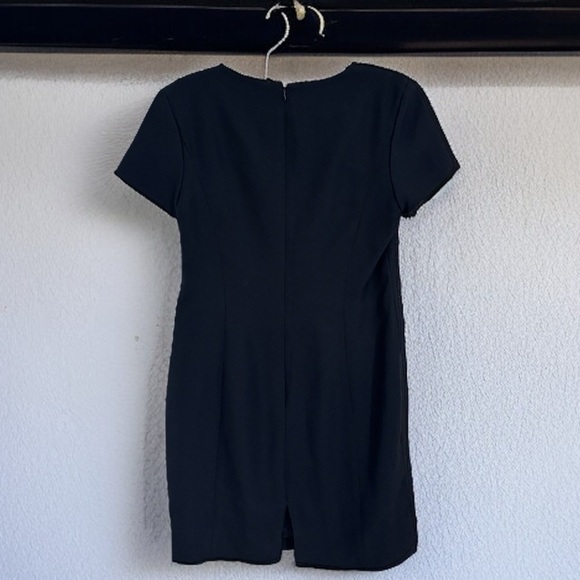 Gillian Black Square Neck Dress Size 10 | Classic Cocktail & Workwear Style - Picture 4 of 6